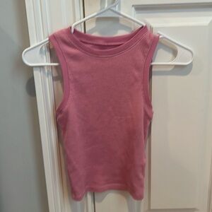 ribbed high neck tank